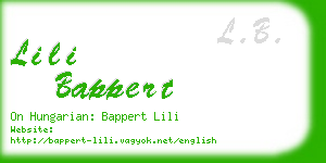 lili bappert business card